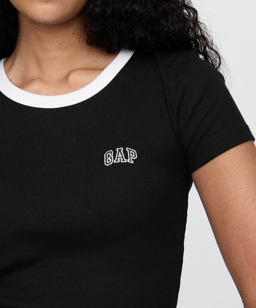 tシャツ 2ピースクロップドリブトップス/ブラック レディース 楽天市場】【SALE／79%OFF】(W)リブ クロップド半袖トップス GAP