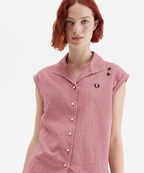 新品未使用Fred Perry × Amy Winehouse半袖チェックシャツ