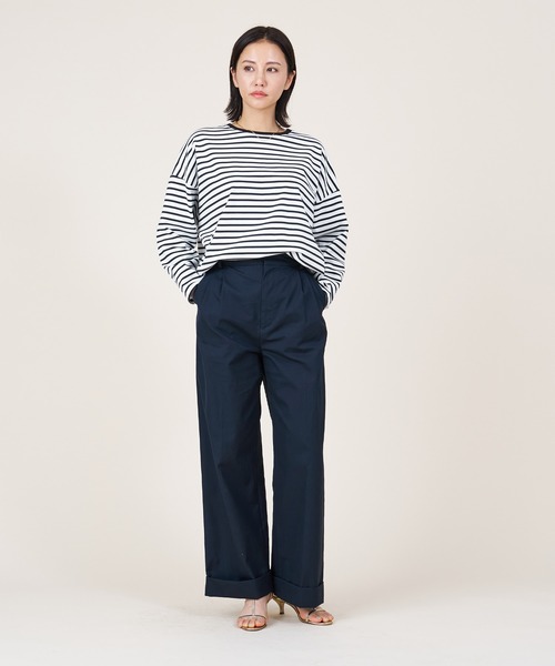 tシャツ 「marmors」border with glitter long t-shirt レディース marmors tシャツ 「marmors」border with glitter long t-shirt