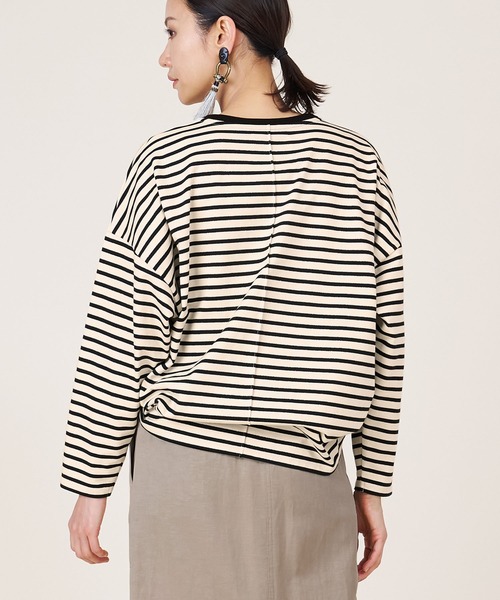 tシャツ 「marmors」border with glitter long t-shirt レディース marmors tシャツ 「marmors」border with glitter long t-shirt