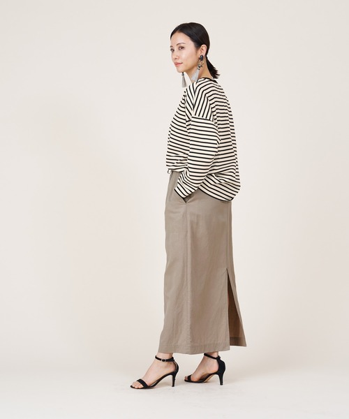 tシャツ 「marmors」border with glitter long t-shirt レディース MICA＆DEAL｜【marmors】border long t-shirt | Rakuten Fashion