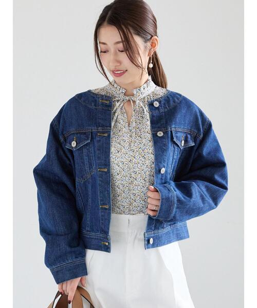 Te chichi ジャケット ノーカラージャケット DenimGジャン
