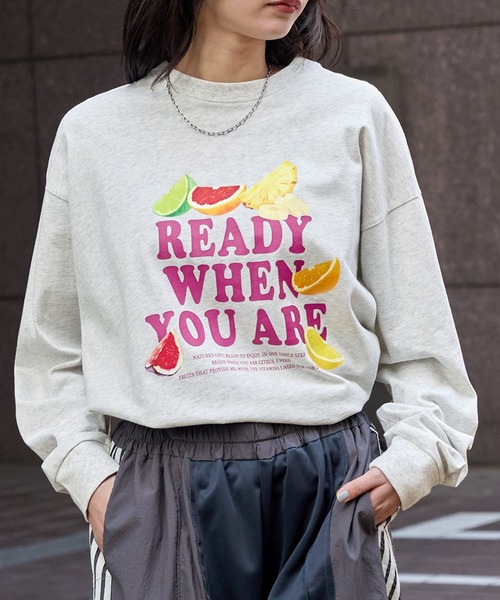 カラフルアートプリントオーバーサイズTシャツ MONO-MART tシャツ アートグラフィックデザインオーバーサイズ