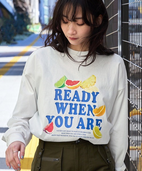 MONO-MART（モノマート） tシャツ オーバーサイズフルーツグラフィック