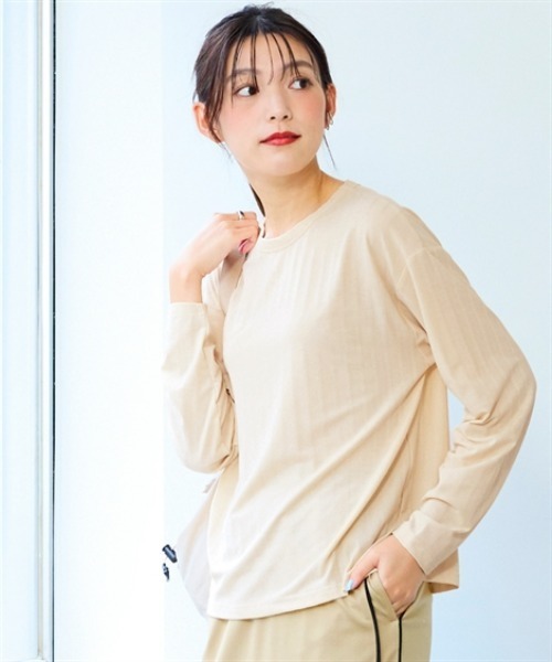 ニッセン（nissen） tシャツ ランダムリブカットソークロップド丈