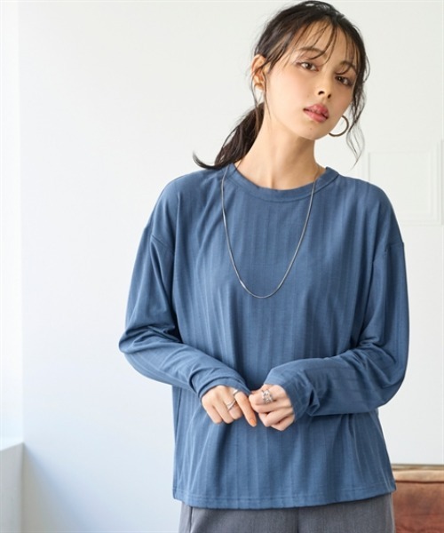 ニッセン（nissen） tシャツ ランダムリブカットソークロップド丈