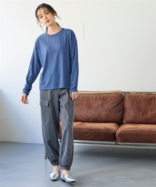ニッセン（nissen） tシャツ ランダムリブカットソークロップド丈