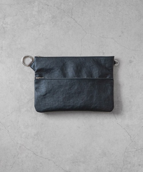 【ホウ様】ダイニーマ　ポーチ SENTI ポーチ Dyneema(R) Leather W ZIP POUCH LL 超軽量