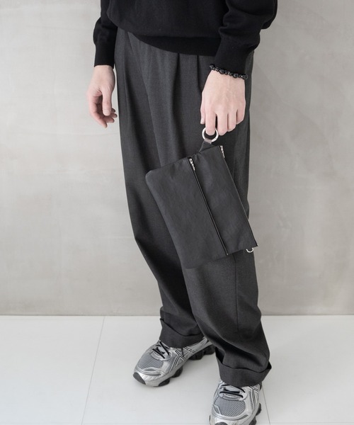 SENTI ポーチ Dyneema(R) Leather W ZIP POUCH LL 超軽量