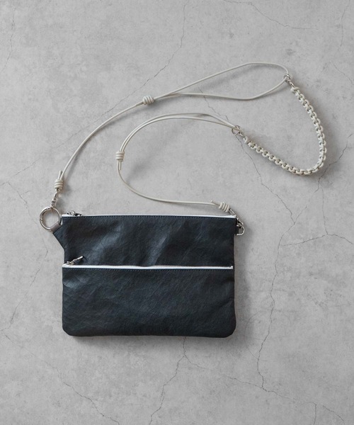 SENTI（センティ） ポーチ Dyneema(R) Leather W ZIP POUCH LL 超軽量