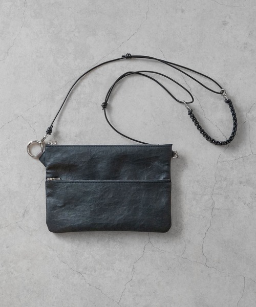 m❤︎ 専用 SENTI ポーチ Dyneema(R) Leather W ZIP POUCH LL 超軽量