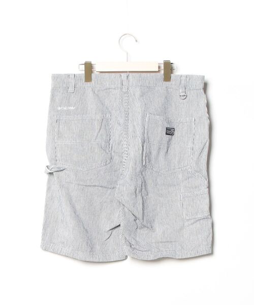 ストライプ柄ハーフパンツ 36サイズ Columbia」 ストライプ柄ハーフパンツ 36 ネイビー レディース