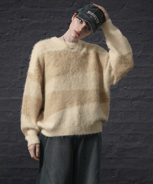 「ENDER PRODUCTS」 長袖ニット M ネイビー メンズ_画像2