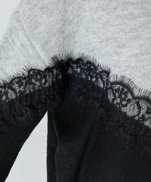 「LAVEANGE」 長袖ニット 3L アイボリー レディース_画像5