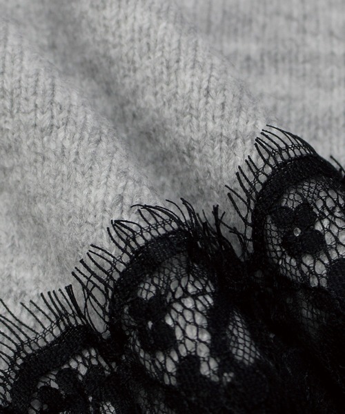 「LAVEANGE」 長袖ニット 3L アイボリー レディース_画像6