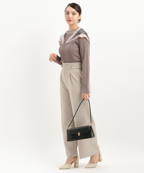 パンツ kumami1213 CAMBIO(カンビオ)】Vintage Like Synthetic Leather Side Zip