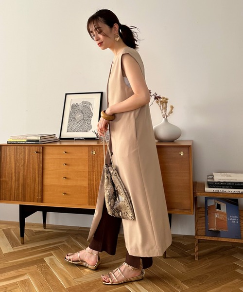 「DOUX ARCHIVES」 イージーパンツ FREE ブラウン レディース_画像8