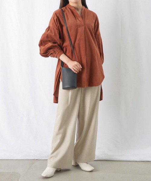 「LUCA/LADY LUCK LUCA」 長袖ブラウス FREE ネイビー レディース_画像4