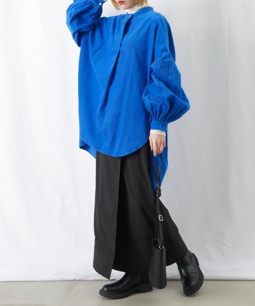 「LUCA/LADY LUCK LUCA」 長袖ブラウス FREE ネイビー レディース_画像9