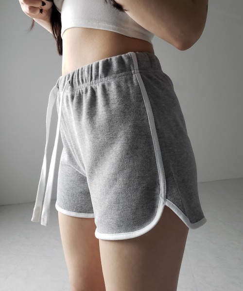 ショートパンツ 3 TAP All In One Short Pants (3color) me+em select パンツ 「 3color 」サイドラインパイピング