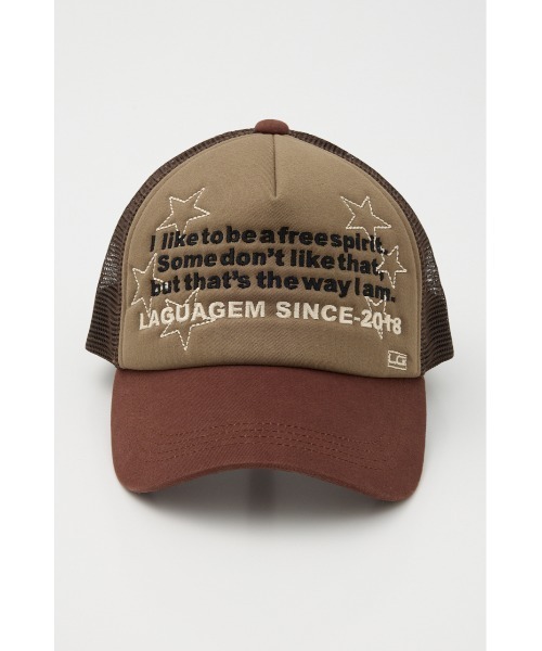 laguagem ラグアジェム　未使用　キャップ LAGUA GEM（ラグアジェム） キャップ 帽子 LETTERING COTTON キャップ