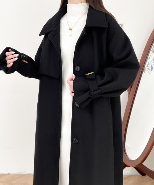 「ECLIN」 ステンカラーコート L ベージュ レディース_画像3