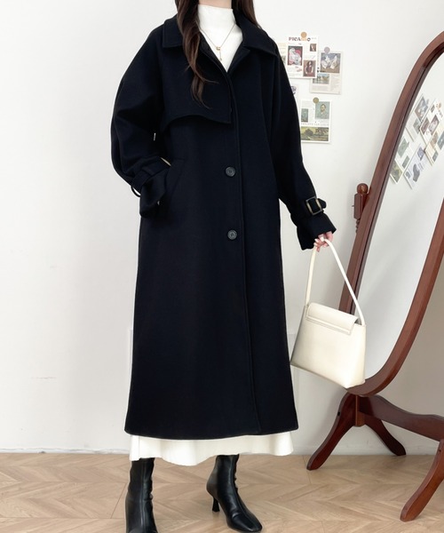 「ECLIN」 ステンカラーコート L ベージュ レディース_画像6