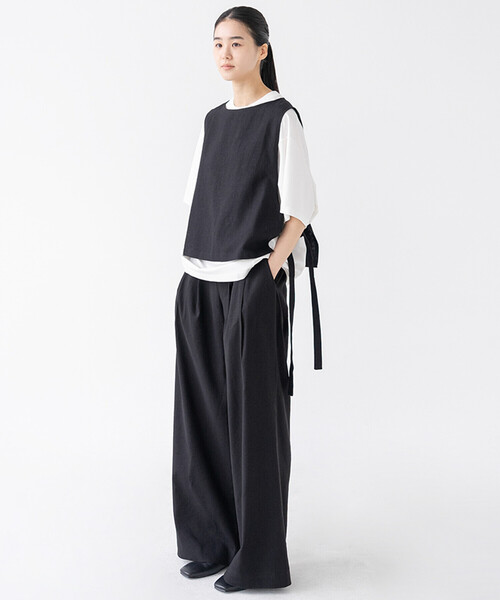 eunoia ユノイア 24SS ダブルニーパンツ 黒 Mサイズ Bshop eunoia | ダブルニー パンツ MEN
