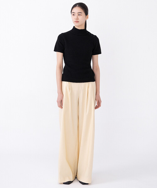 Bshop パンツ eunoia | 2タック ワイドパンツ WOMEN レディース