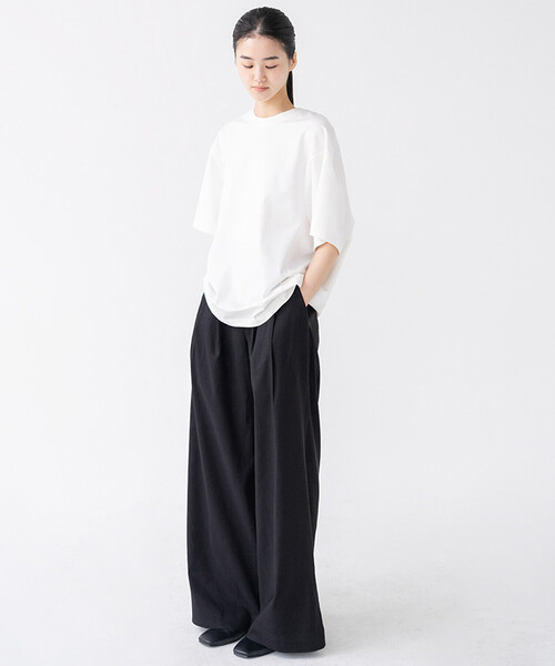 Bshop パンツ eunoia | 2タック ワイドパンツ WOMEN レディース
