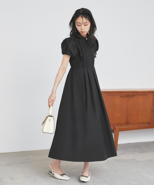 RUIRUE BOUTIQUE シャツワンピース 洗える ｜ スタンドカラー