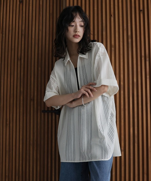 tシャツ クロッシェレース オーバーシャツ レディース hellam tシャツ クロッシェレース オーバーシャツ レディース