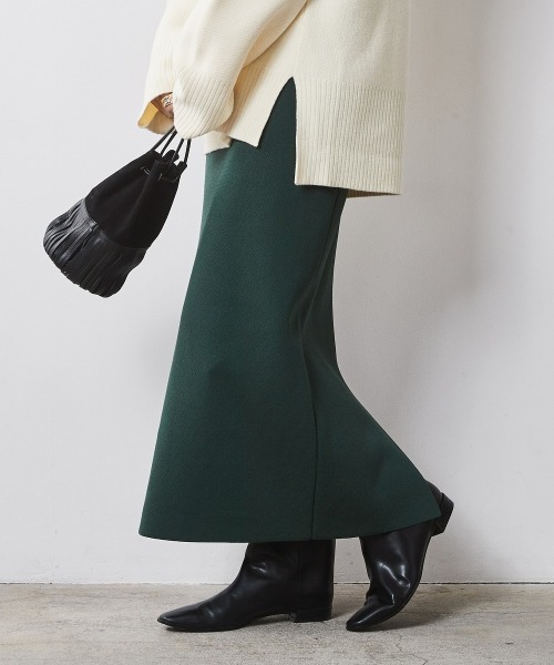 【関税込み】Arch The グリーン ニット スカート CHIC STYLE 「CHIC STYLE」 ニットスカート LL グリーン