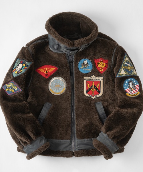 希少✨AVIREX アヴィレックス レザー パーカー ブルゾン ワッペン L相当 AVIREX（アヴィレックス） ブルゾン L ブラウン メンズ : ZOZOTOWN