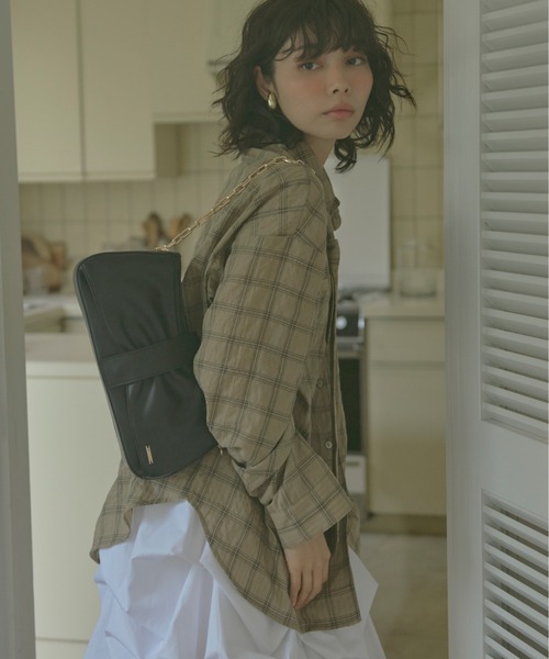 loin nuit ショルダーバッグ バッグ chain ribbon hand bag / チェーン 