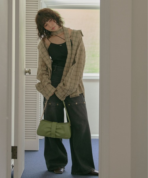 loin nuit ショルダーバッグ バッグ chain ribbon hand bag / チェーン 