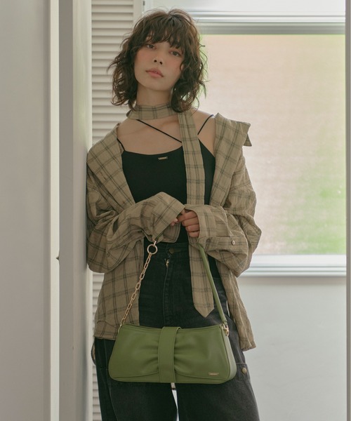 loin nuit ショルダーバッグ バッグ chain ribbon hand bag