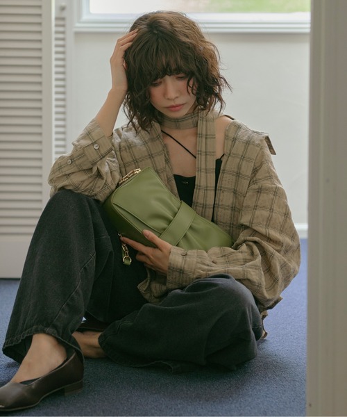 loin nuit ショルダーバッグ バッグ chain ribbon hand bag / チェーン