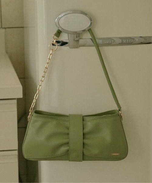 loin nuit ショルダーバッグ バッグ chain ribbon hand bag / チェーン 
