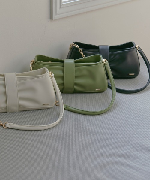 loin nuit ショルダーバッグ バッグ chain ribbon hand bag / チェーン 