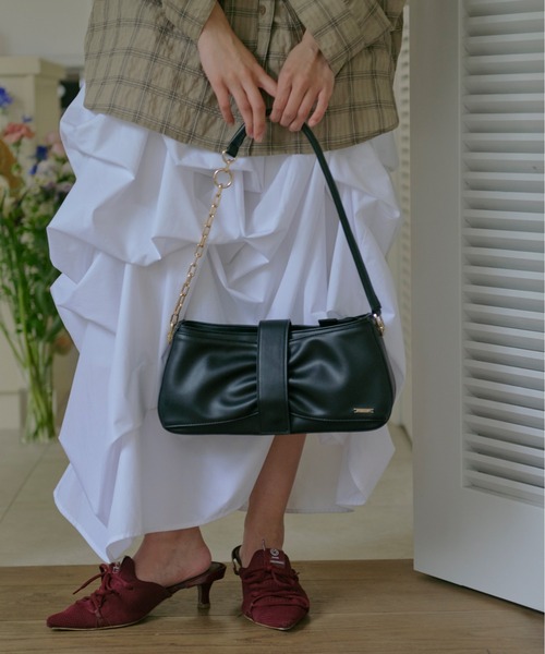 loin nuit ショルダーバッグ バッグ chain ribbon hand bag