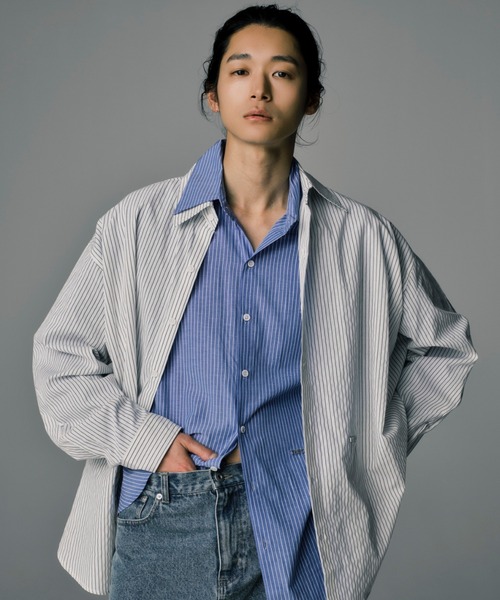 シャツ OVERSIZED STRIPED SHIRT メンズ レディース : ZOZOTOWN Yahoo