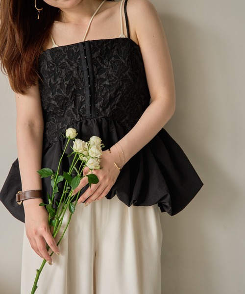 mideal キャミソール balloon jacquard bustie / バルーン