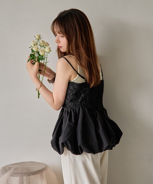 キャミソール balloon jacquard bustie / バルーンジャガードビスチェ mideal キャミソール balloon jacquard bustie / バルーン