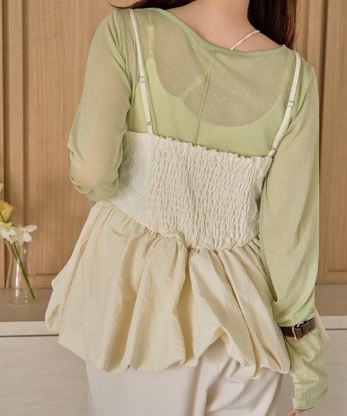 mideal キャミソール balloon jacquard bustie / バルーン