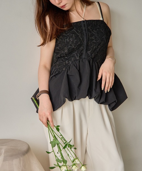 mideal キャミソール balloon jacquard bustie / バルーン