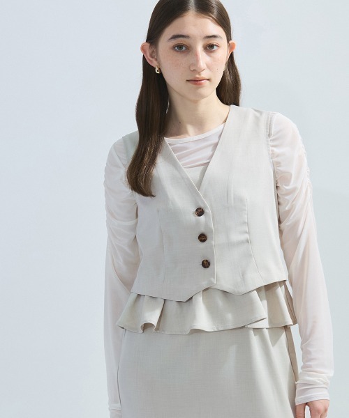 ketty（ケティ） ワンピース 麻調ライトツイルアンサンブル「手洗い