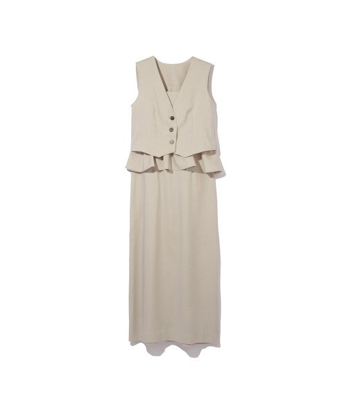 ketty（ケティ） ワンピース 麻調ライトツイルアンサンブル「手洗い