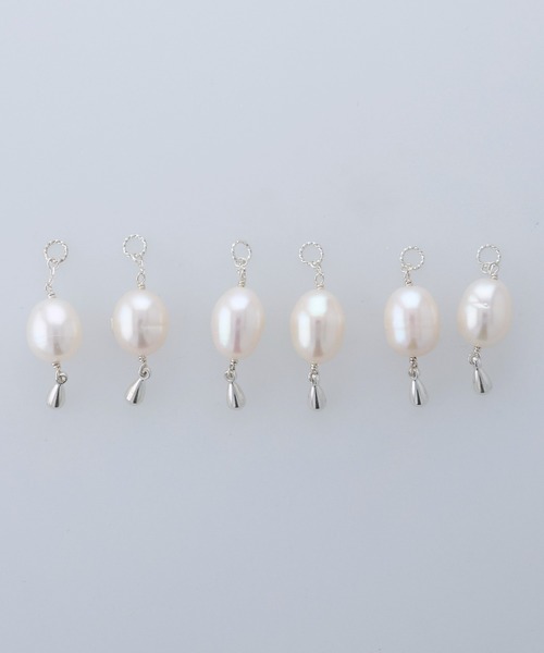 agete（アガット） チャーム シルバーパールピアスチャーム レディース