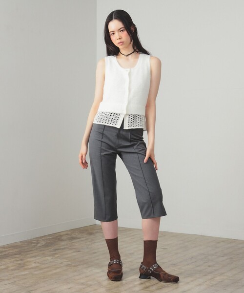 Ray BEAMS（レイ ビームス） パンツ ストレッチ カプリ パンツ